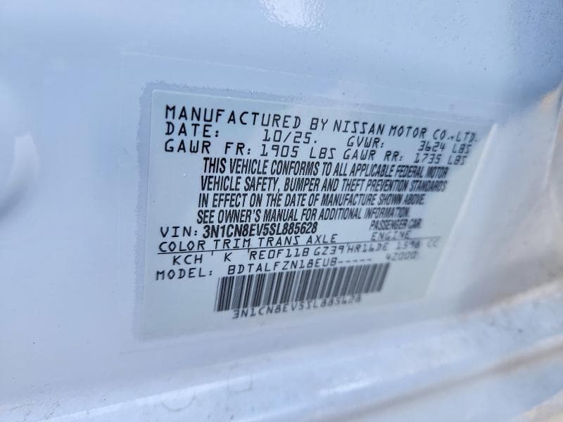 2025 NISSAN VERSA SV 12