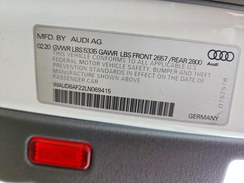 2020 AUDI A6 PREMIUM 12