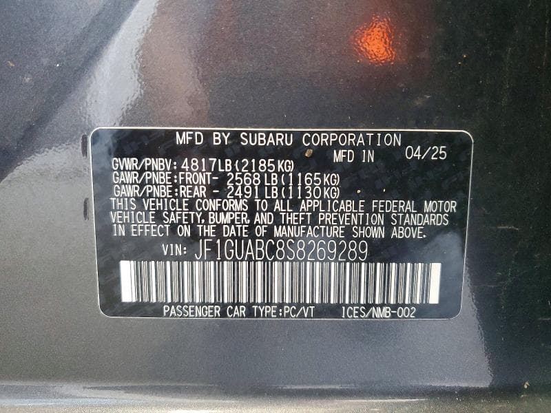 2025 SUBARU IMPREZA 12