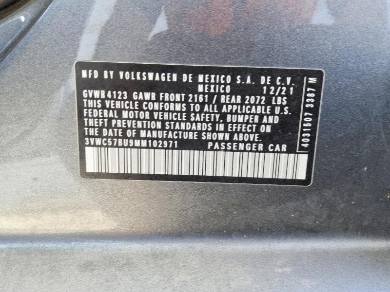 2021 VOLKSWAGEN JETTA S 12