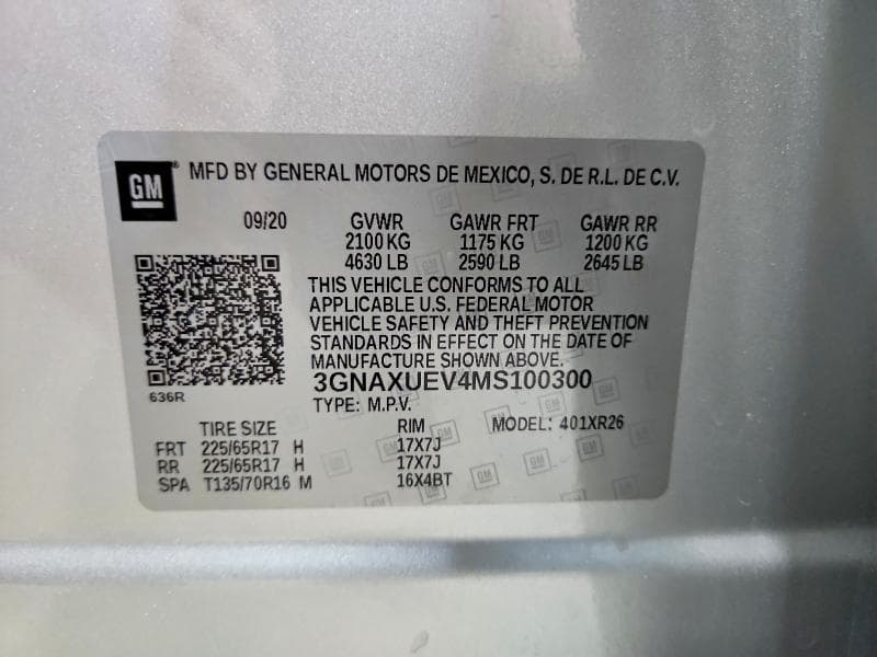 2021 CHEVROLET EQUINOX LT 13