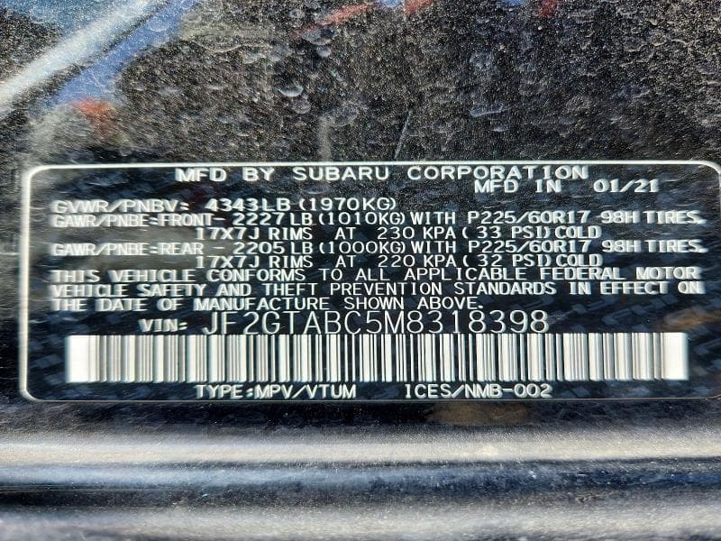 2021 SUBARU CROSSTREK 13