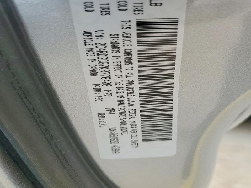 2019 DODGE GRAND CARAVAN SXT 12