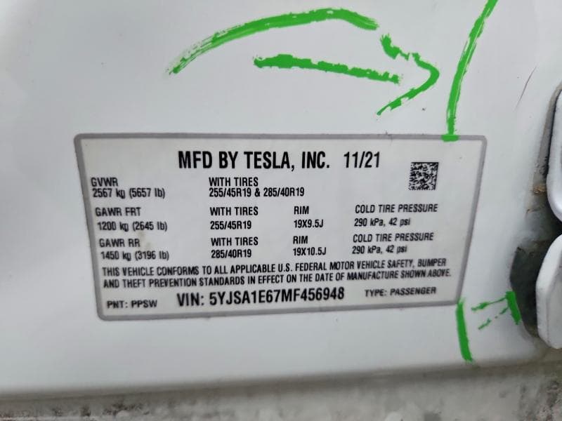 2021 TESLA MODEL S 13