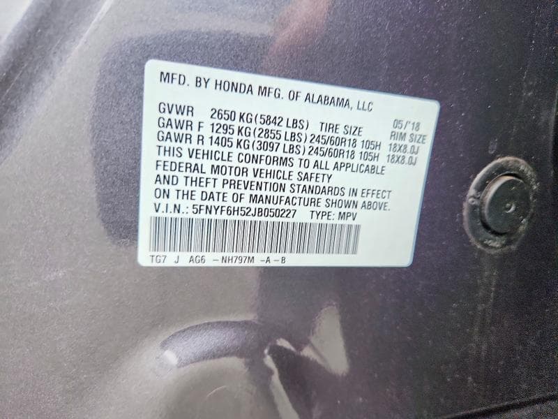 2018 HONDA PILOT EXL 13