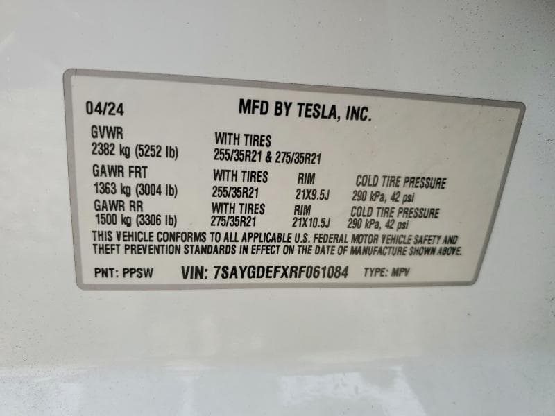 2024 TESLA MODEL Y 12