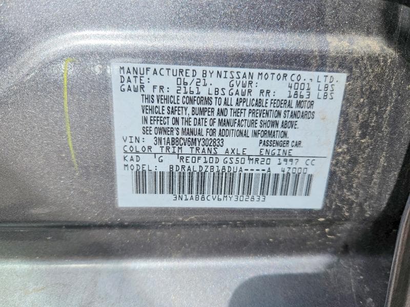 2021 NISSAN SENTRA SV 12