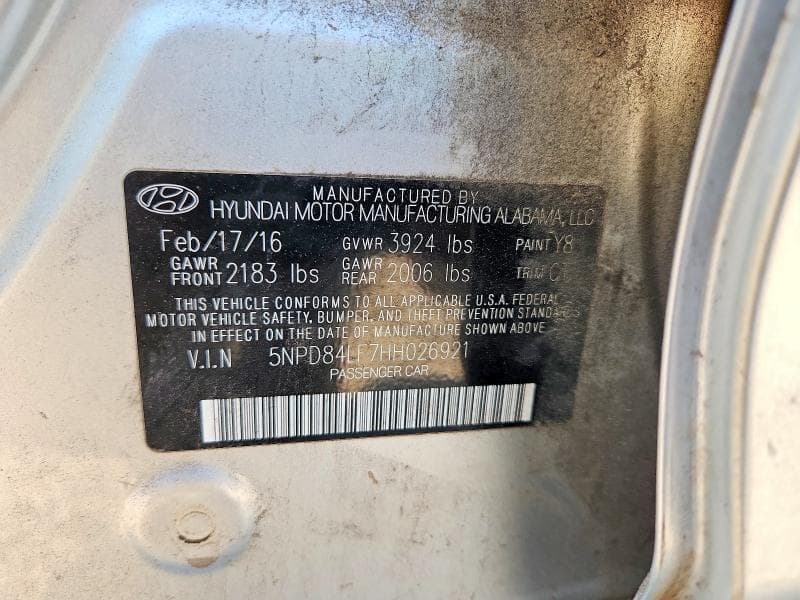 2017 HYUNDAI ELANTRA LIMITED 12