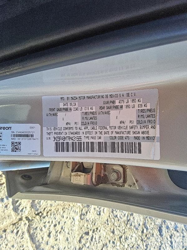 2024 MAZDA 3 SELECT SPORT 12