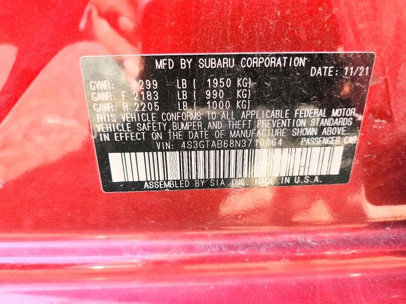 2022 SUBARU IMPREZA 12