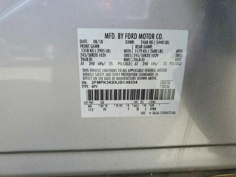 2018 FORD EDGE TITANIUM 14