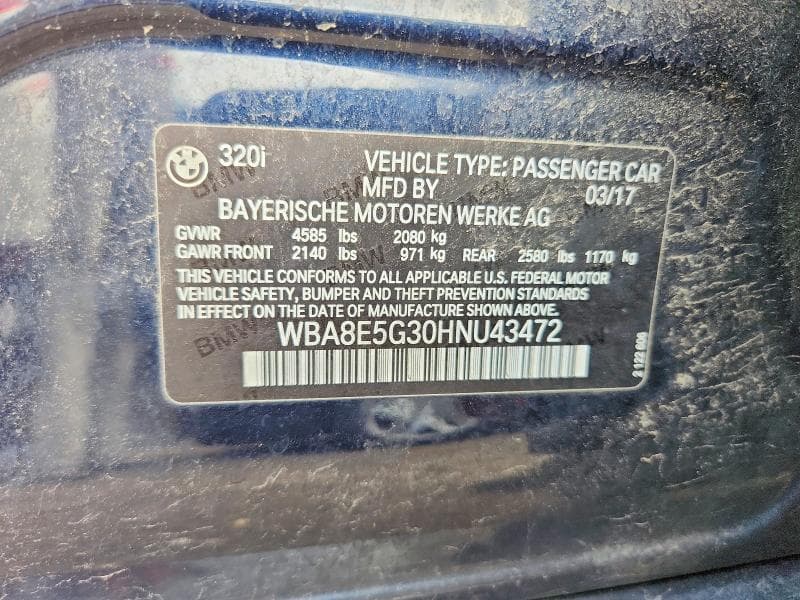 2017 BMW 320 XI 12