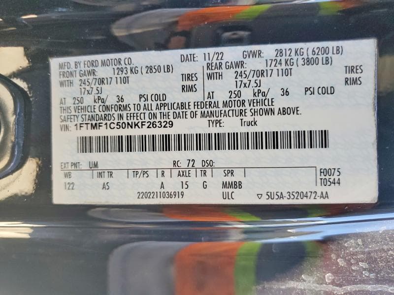 2022 FORD F150 13