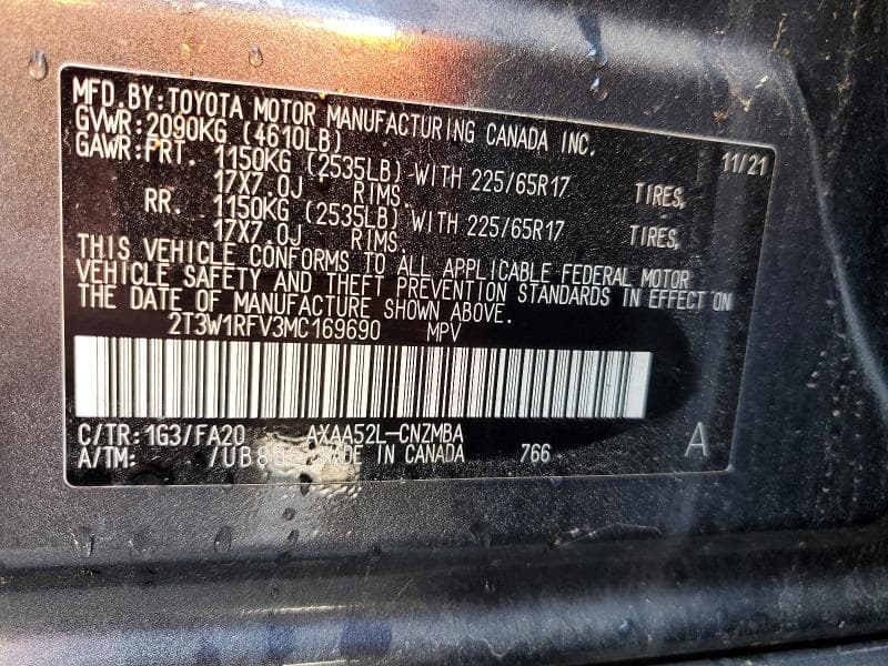 2021 TOYOTA RAV4 XLE 13