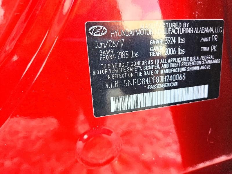2018 HYUNDAI ELANTRA SEL 13