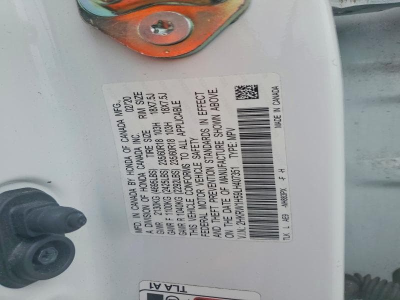 2020 HONDA CR-V EX 12