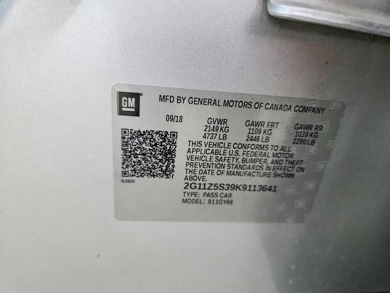 2019 CHEVROLET IMPALA LT 13