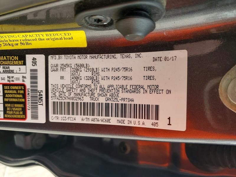 2017 TOYOTA TACOMA SR5 V6 12