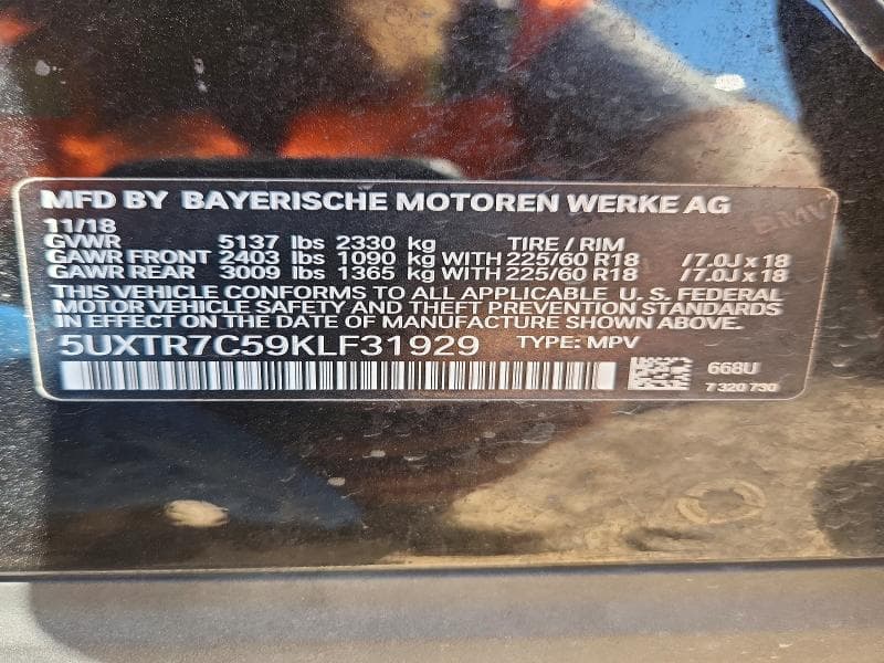2019 BMW X3 SDRIVE30I 13