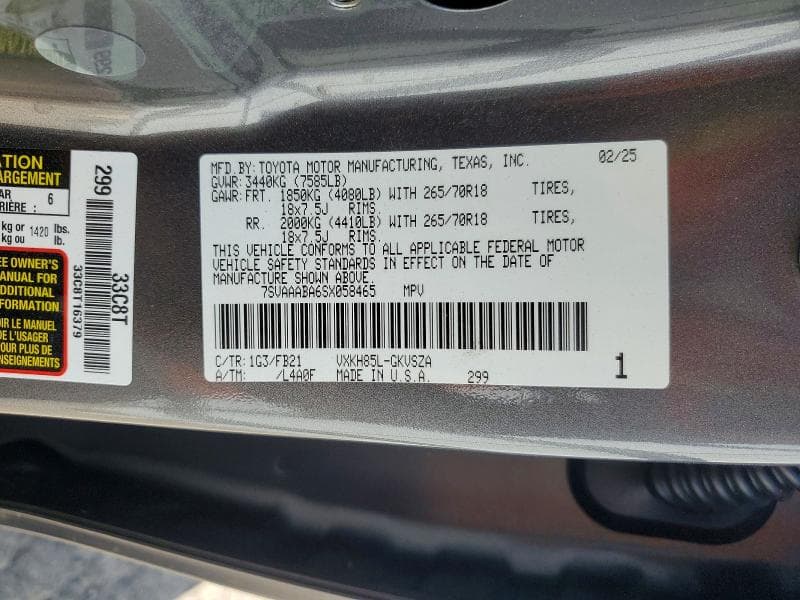 2025 TOYOTA SEQUOIA SR5 13