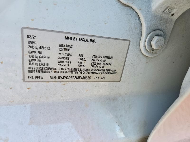 2021 TESLA MODEL Y 12