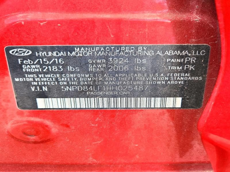 2017 HYUNDAI ELANTRA SE 12