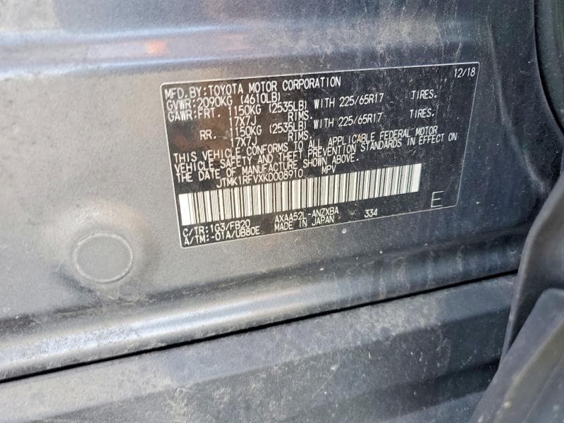 2019 TOYOTA RAV4 LE 13
