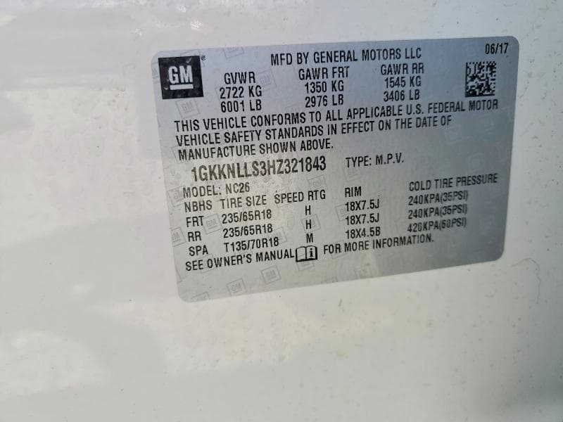 2017 GMC ACADIA SLE 13