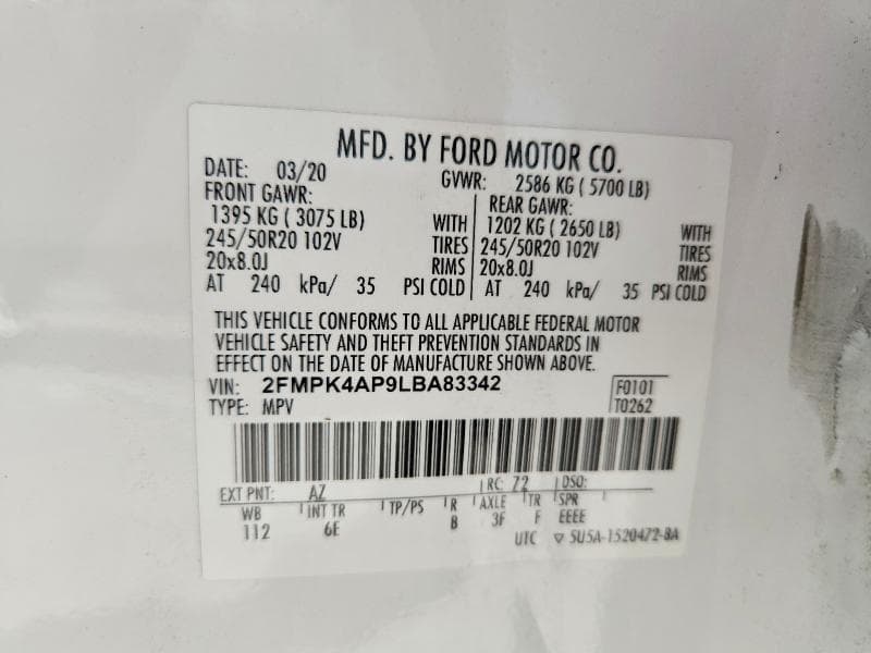 2020 FORD EDGE ST 13