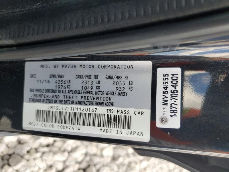 2017 MAZDA 6 TOURING 12