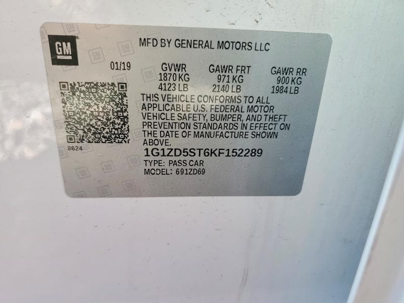 2019 CHEVROLET MALIBU LT 13
