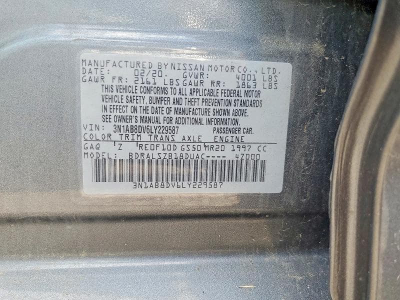2020 NISSAN SENTRA SR 12