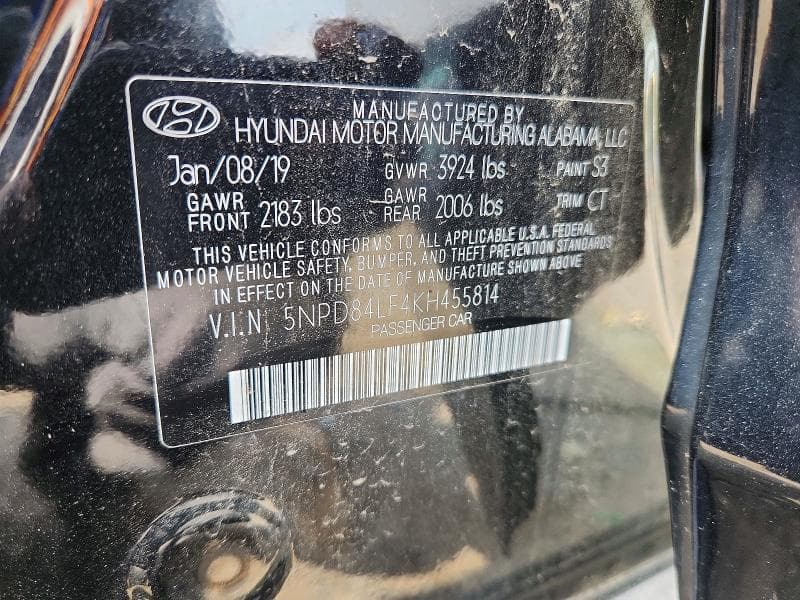 2019 HYUNDAI ELANTRA SEL 12