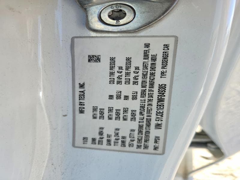 2021 TESLA MODEL 3 12
