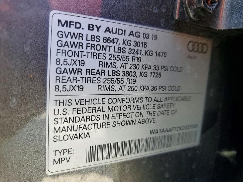2019 AUDI Q7 PREMIUM 12