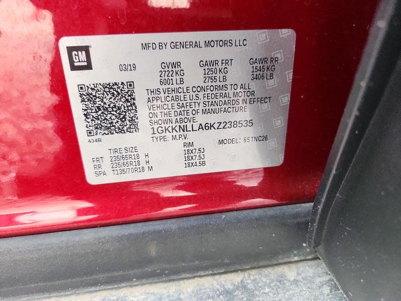 2019 GMC ACADIA SLE 13