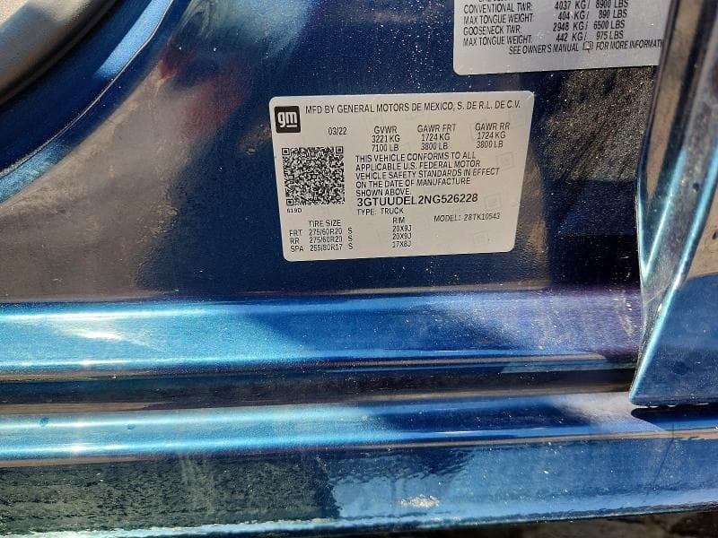 2022 GMC SIERRA K1500 SLT 12