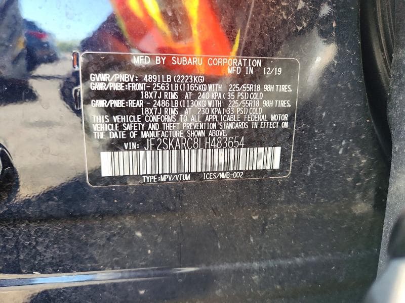 2020 SUBARU FORESTER SPORT 12