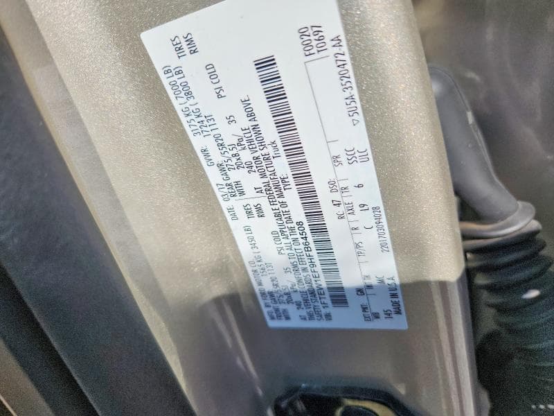 2017 FORD F150 SUPERCREW 12