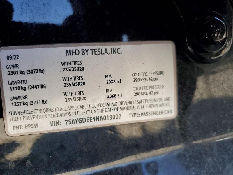 2022 TESLA MODEL Y 13