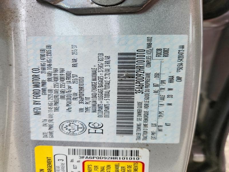 2017 FORD FUSION TITANIUM 13