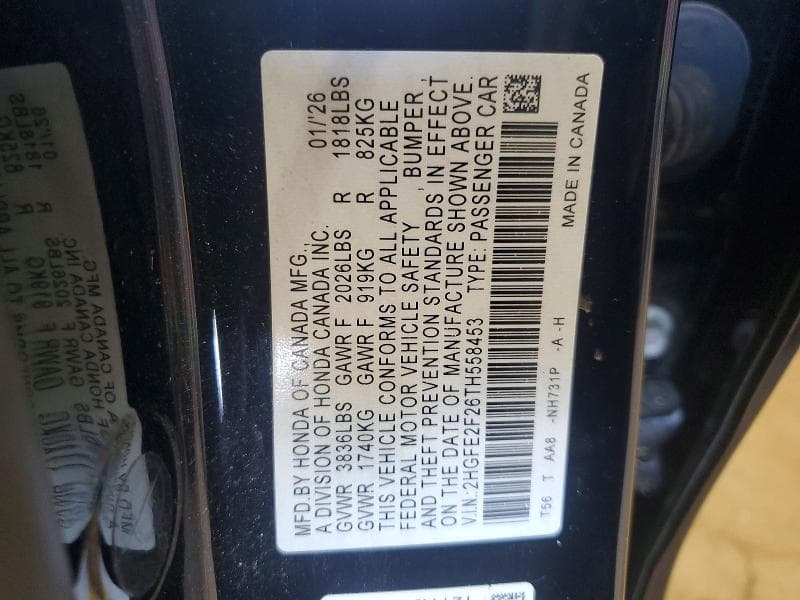 2026 HONDA CIVIC LX 12