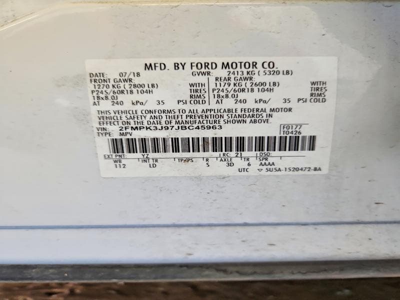 2018 FORD EDGE SEL 13