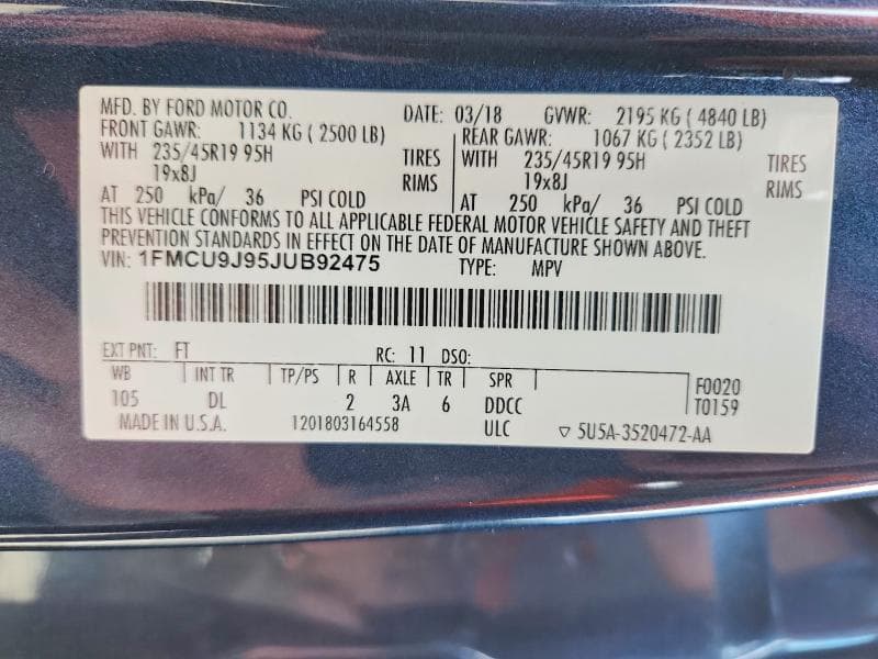 2018 FORD ESCAPE TITANIUM 13