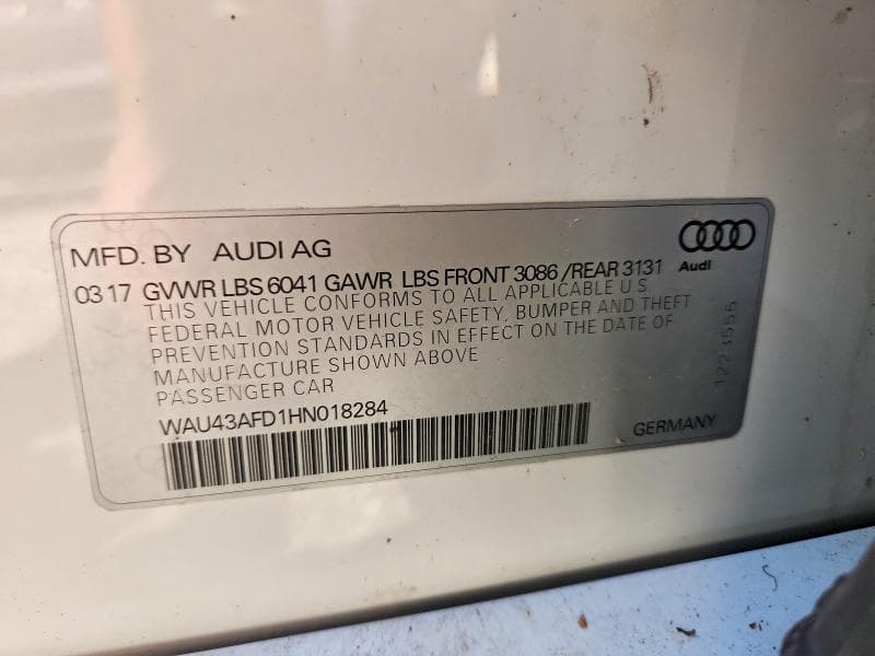 2017 AUDI A8 L QUATTRO 12