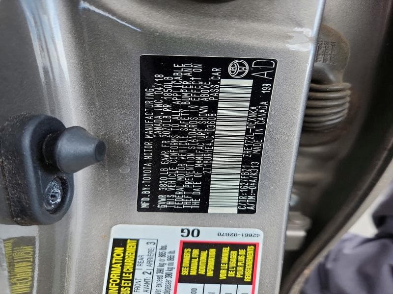 2018 TOYOTA COROLLA LE 13