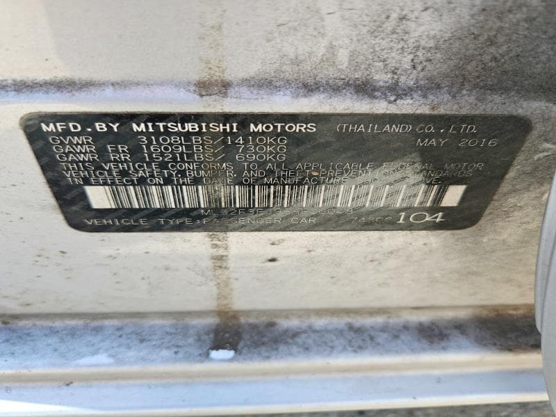2017 MITSUBISHI MIRAGE G4 ES 12
