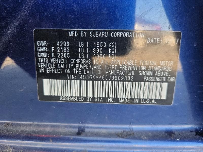 2018 SUBARU IMPREZA 12