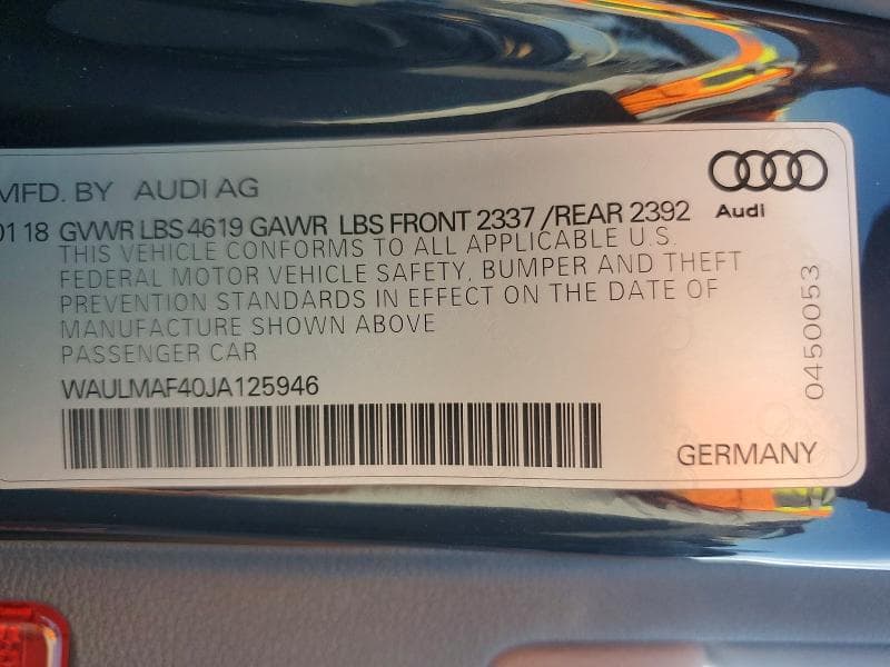 2018 AUDI A4 PREMIUM PLUS 12