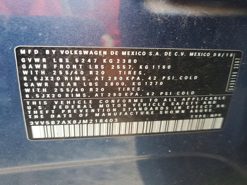 2018 VOLKSWAGEN TIGUAN SEL PREMIUM 13